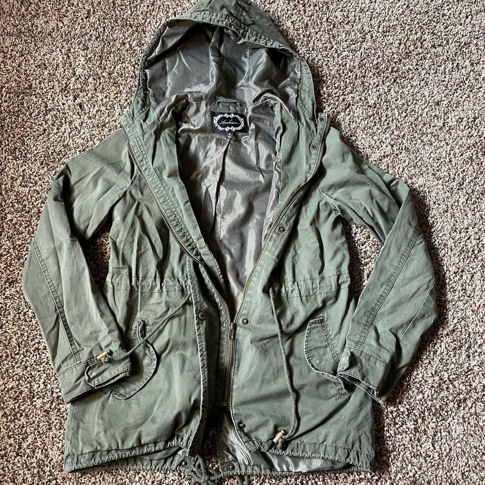 Ambiance medium army green utility jacket - Picture 9 of 10